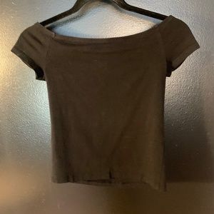 Abercrombie Off Shoulder Crop Tee, XS